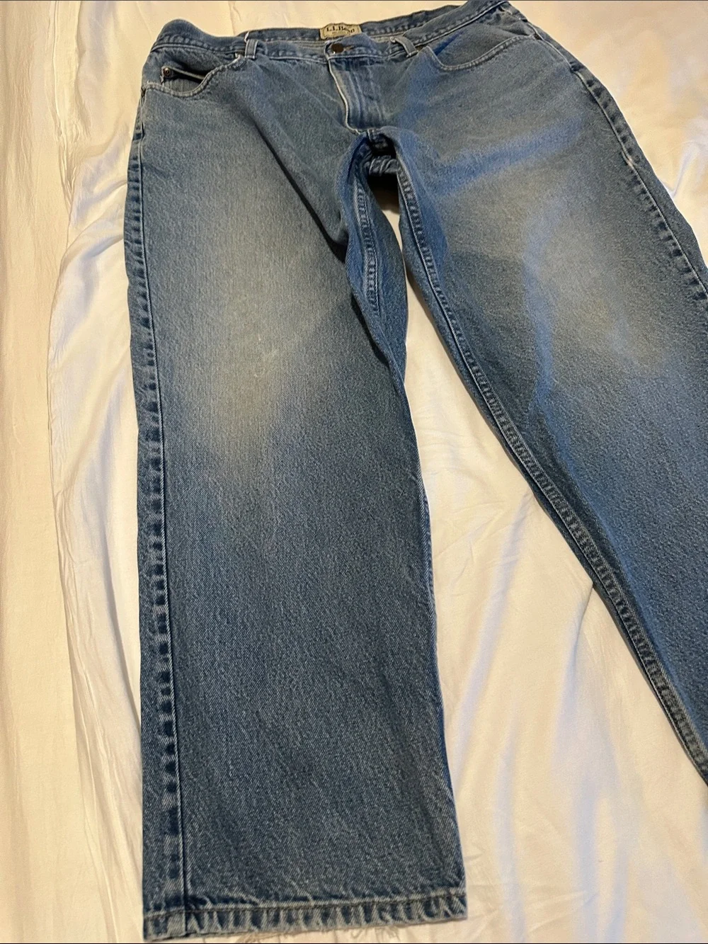 L.L. Bean Men's Straight Jeans — Classic Blue Denim
